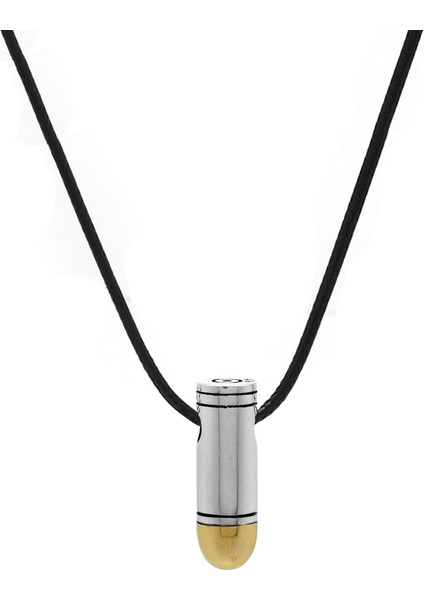 Tabanca Mermisi Tasarım Ip Zincirli 925 Ayar Gümüş Erkek Kolye modelleri