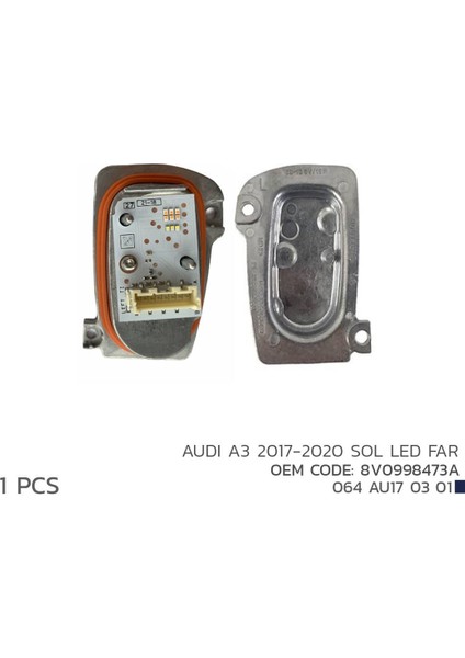 Audı A3 2017-2020 Sol LED Far Modül 8V0998473A