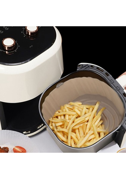 20CM Hava Fritözler Fırın Fırın Tepsisi Kızarmış Tavuk Sepeti Mat Airfryer Silikon Pot Yuvarlak Yedek Izgara Tavası (Yurt Dışından)