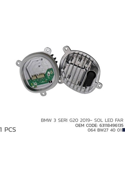 Bmw 3 Serı G20 2019- Sol LED Far Modül 63118496135
