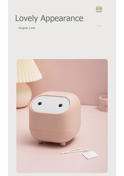 Masaüstü Çöp Tenekesi Yatak Odası Başucu Depolama Kapaklı Mini Pres Ev Masa Sehpa Küçük Kağıt Sepeti (Yurt Dışından) fiyatları