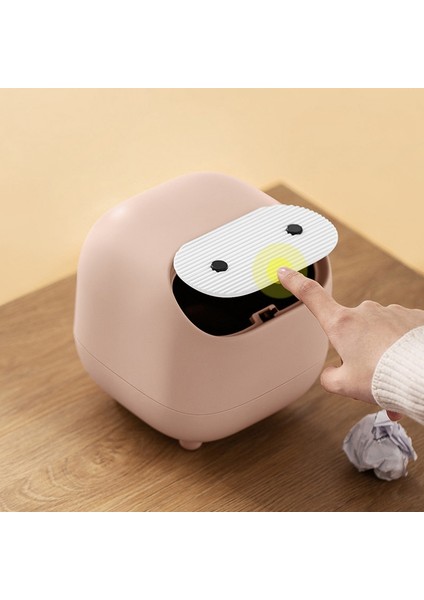 Masaüstü Çöp Tenekesi Yatak Odası Başucu Depolama Kapaklı Mini Pres Ev Masa Sehpa Küçük Kağıt Sepeti (Yurt Dışından) fırsatları