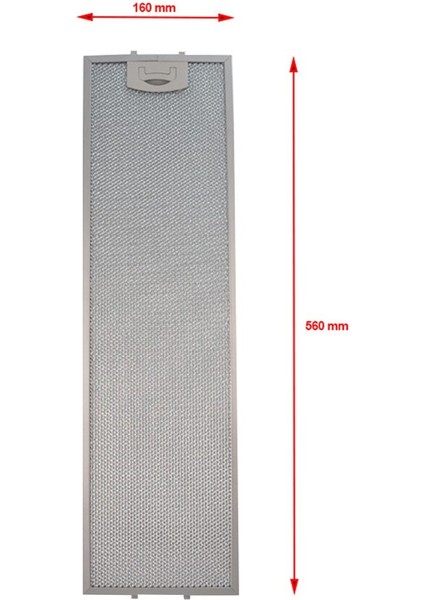 Aspiratör & Davlumbaz Metal Yağ Filtresi 160 x 560 mm modelleri
