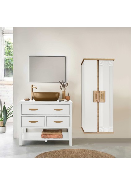 Banyo Boy Dolabı Mdf 120 cm