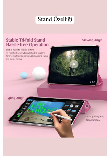 iPad Air 11 Inç 6. Nesil M2 Çip Uyumlu Akıllı Smart Cover Tablet Kılıfı modelleri
