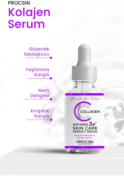 Yaşlanma Karşıtı Sıkılaştırıcı Kolajen Serum 20 Ml