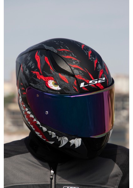 Rapıd 2 Race Kaıju Mat Siyah-Kırmızı-Beyaz Kask fiyatları