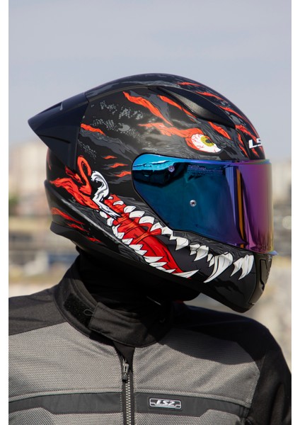 Rapıd 2 Race Kaıju Mat Siyah-Kırmızı-Beyaz Kask indirimleri