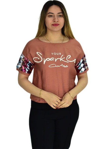 Bayan Payet Kol Pullu Bluz 19049 fiyatları