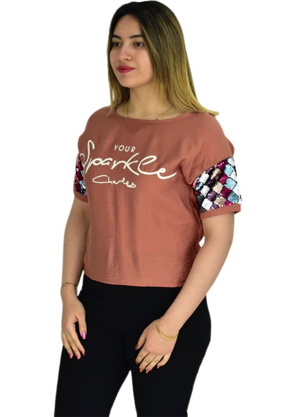 Bayan Payet Kol Pullu Bluz 19049 modelleri