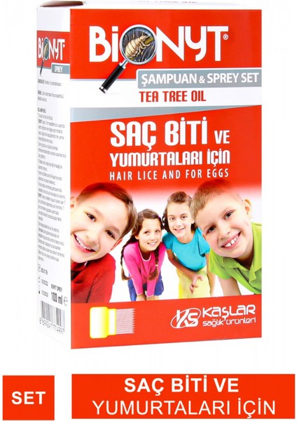 Saç Biti Ve Yumurtaları Için (Çay Ağacı Yağlı) Şampuan & Sprey Set (5 Adet)