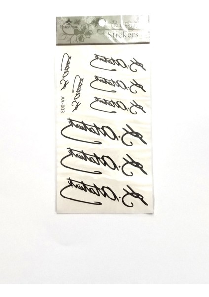 Geçici Dövme Tattoo Stıckers 4paket EASTERN-0315