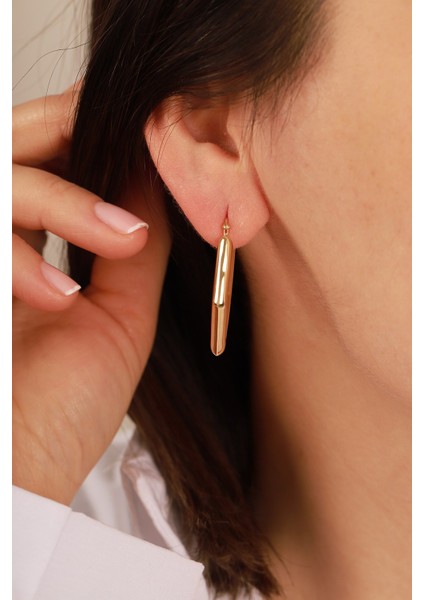 14 Ayar Altın,tarz Küpe AGKP388