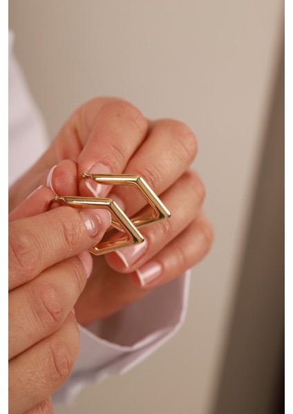 14 Ayar Altın,tarz Küpe AGKP388 fırsatları