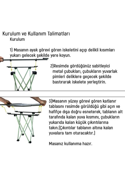 Table Ones-M Katlanır Kamp Masası Küçük Boy