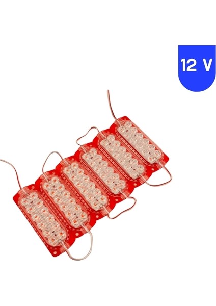 12 Volt 2.4 Watt 12 Smd Ledli Sabit Kırmızı Modül 5 Adet
