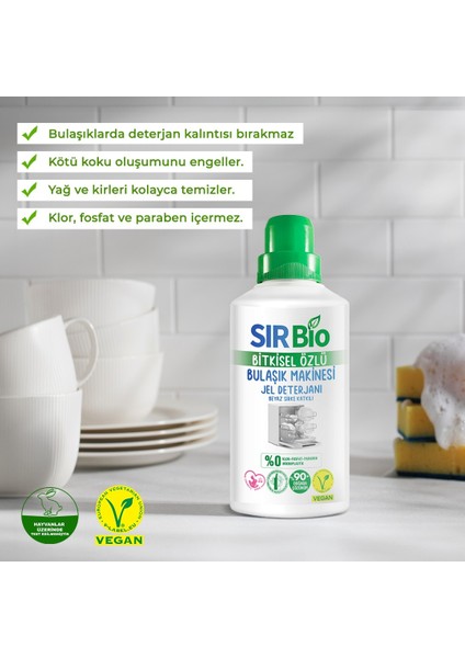 Sır Bio Bulaşık Makine Deterjanı 1000 Ml+Bulaşık Makinesi Parlatıcı & Kurutucu 500 ml 2'li Set