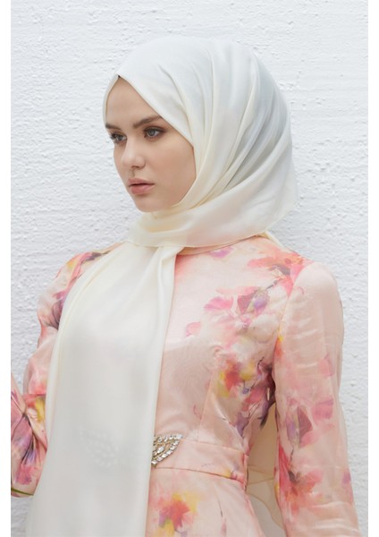 Scarf Abiye ve Günlük Kullanım, Parlak Tek Renk Polina Şal
