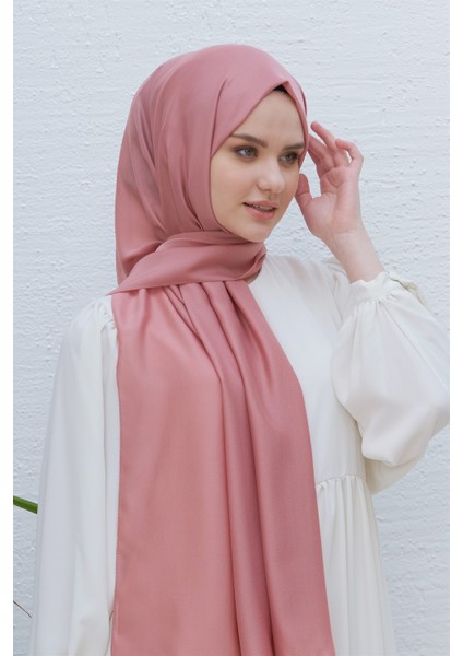 Scarf Abiye ve Günlük Kullanım, Parlak Tek Renk Polina Şal