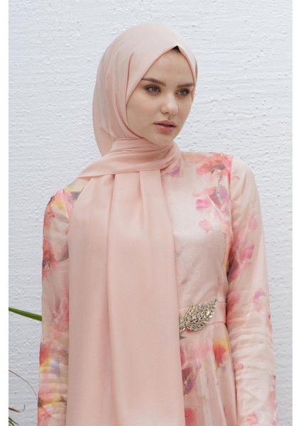 Scarf Abiye ve Günlük Kullanım, Parlak Tek Renk Polina Şal