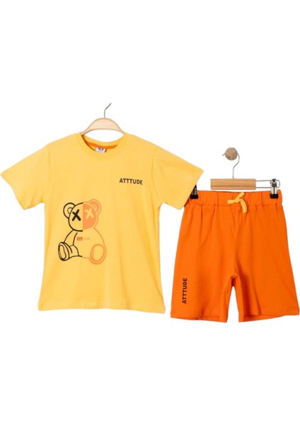 Ayıcık Baskılı Şortlu Takım (3-6 Yaş )