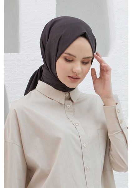 Scarf Logo Desen, Jakarlı Pamuklu Şal