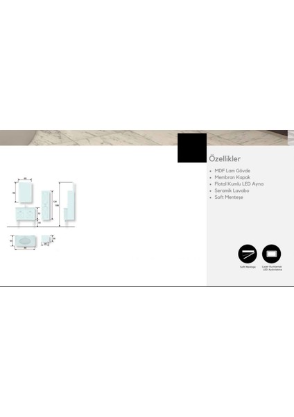 Sofya 80 cm Banyo Dolabı Boy Dolabı