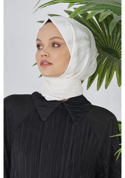 Scarf Floş Jakar Serisi Kazayağı Desenli Şal