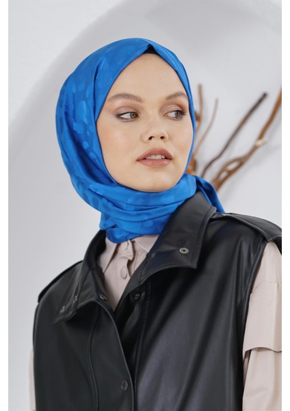 Scarf Floş Jakar Serisi Leopar Desenli Şal