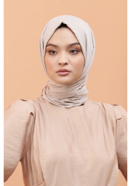 Scarf Kendinden Desenli Tek Renk Kayla Jakarlı Pamuklu Şal