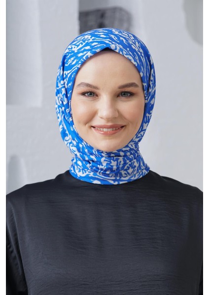 Scarf Linen Keten Karışımlı Pamuklu Çini Desenli Eşarp fiyatları