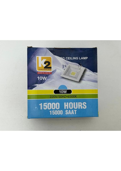 KDL-321 Cob Ledli Kare Tavan Lambası 10W 6500K