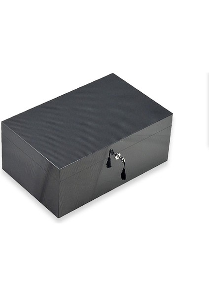 Lubinski Italy Humidor Puro Kutusu Karbon Desen 120'S