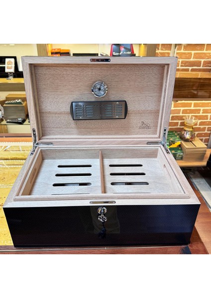 Lubinski Italy Humidor Puro Kutusu Karbon Desen 120'S fırsatları