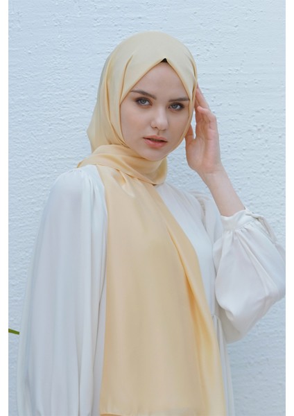 Scarf Abiye ve Günlük Kullanım, Parlak Tek Renk Polina Şal