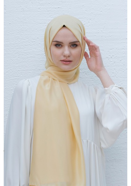 Scarf Abiye ve Günlük Kullanım, Parlak Tek Renk Polina Şal