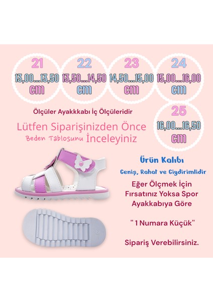 Ortopedik Kız Bebek Sandaleti Kelebek Serisi KLB2415