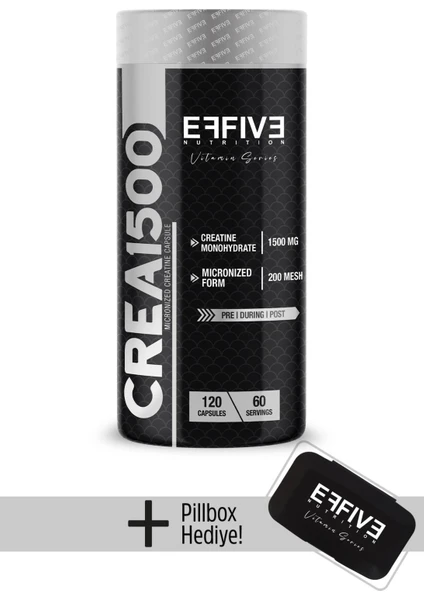 Effive Nutrition CREA1500 Kreatine Monohydrate 120 Kapsül