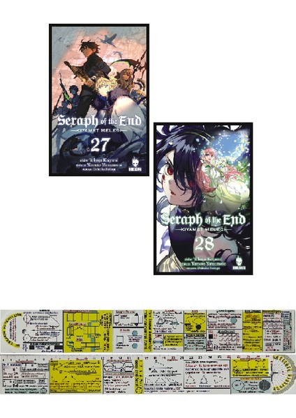 Seraph Of The End 27 - 28 Ciltler Manga Seti - Takaya Kagami + Matematik Öğreten Cetvel