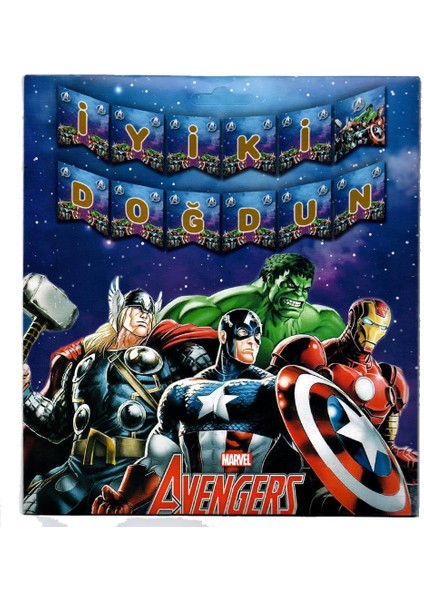 Avengers Temalı Iyiki Doğdun Banner