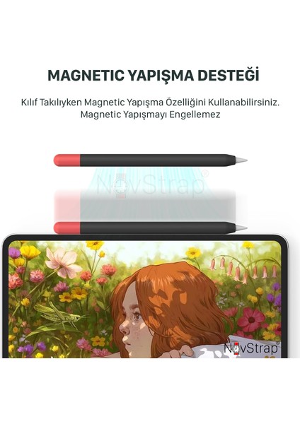 Apple Pencil Pro (2024) ile Uyumlu Silikon Kılıf Pencil Pro Silikon Kaydırmaz Koruma Kılıfı modelleri