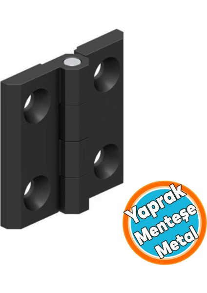 Yaprak Menteşe Metal Mat Siyah 40 x 40 mm