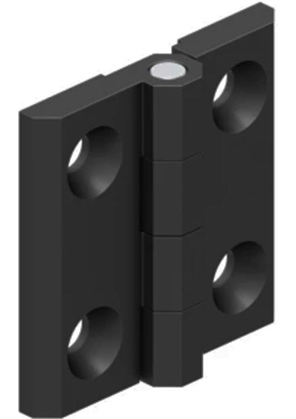 Yaprak Menteşe Metal Mat Siyah 40 x 40 mm