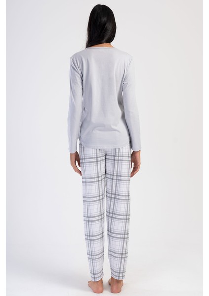 Pamuklu Kadın Uzun Kol Pijama Takım , 403144 fırsatları