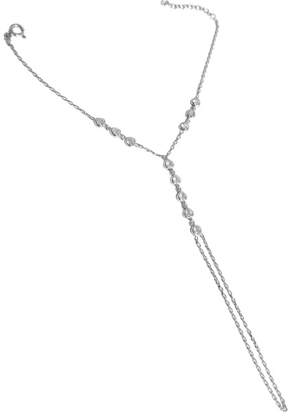 Beyaz Taşlı Kalpli Gümüş Şahmeran Bileklik - Rose Renk indirimleri