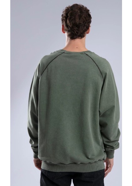 Unisex Basic Oversize Yıkamalı Sweatshirt K-519