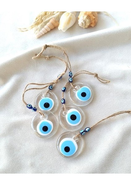 Nazar Boncuğu Saydam 4 cm Şeffaf Delikli Kötü Göz Kovucu 1 Adet indirimleri