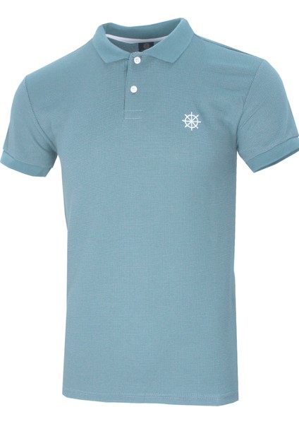 Erkek Tatlı Mavi Likralı Regular Polo Yaka Erkek Tişört fiyatları