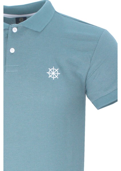 Erkek Tatlı Mavi Likralı Regular Polo Yaka Erkek Tişört modelleri