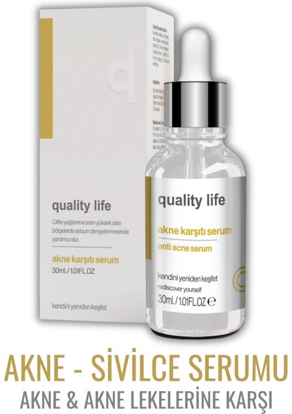 Quality Life Ql  Akne Karşıtı Sebum Dengeleyici Serum